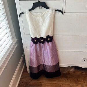 Rare Editions Cream and White Sleeveless Sundress for Weddings